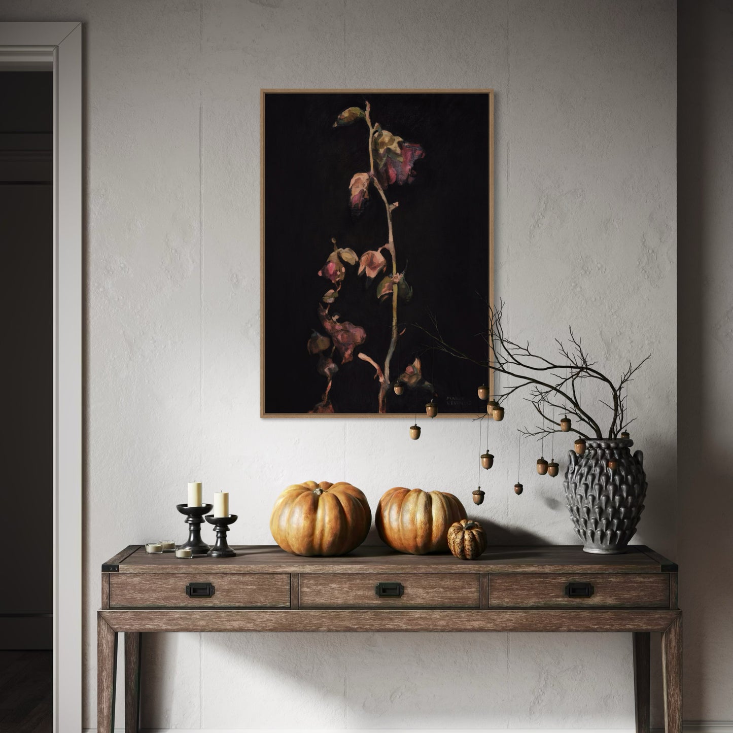 “Frozen Hollyhock” - Fine Art Poster