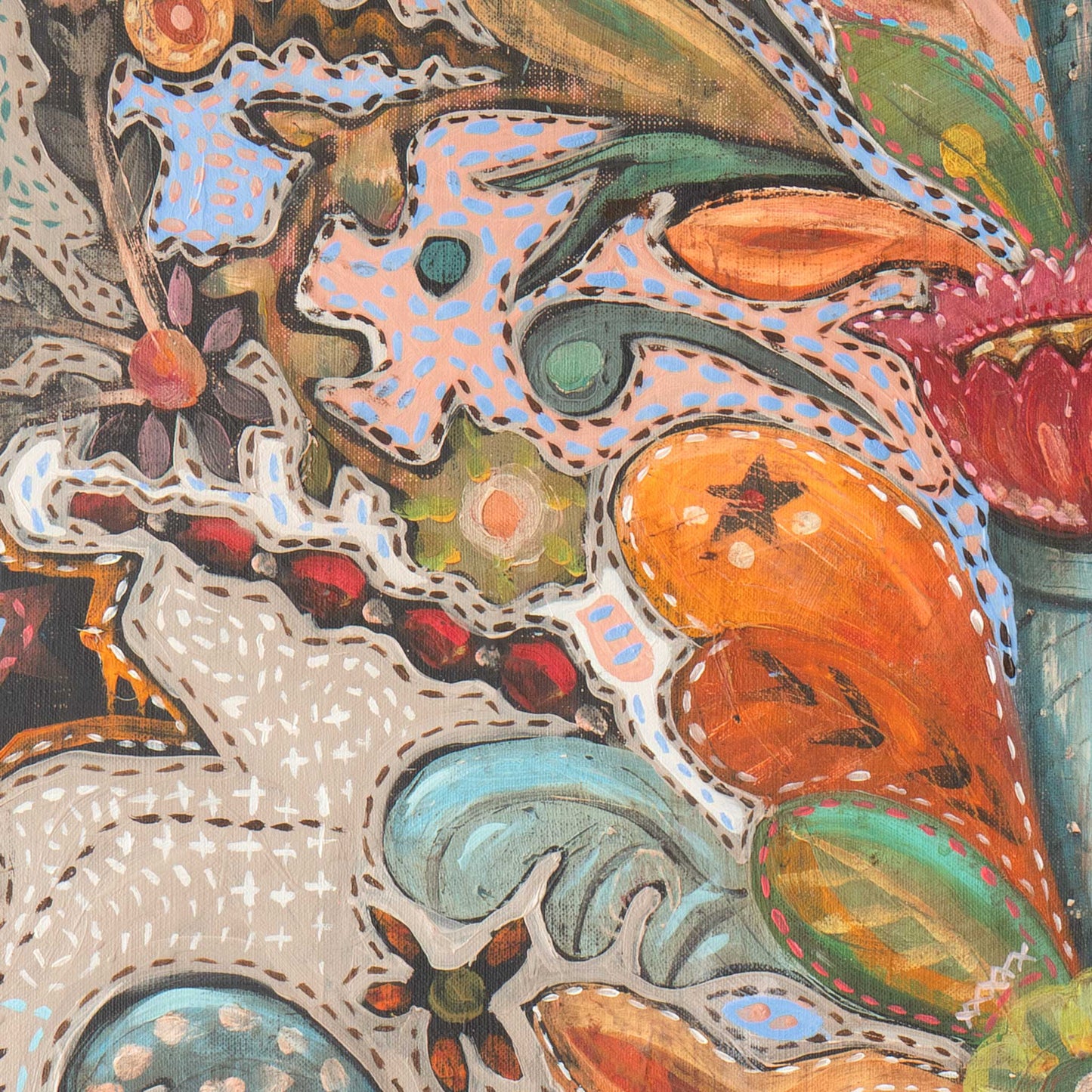 "Meditation Embroidery no 1" - Premium poster