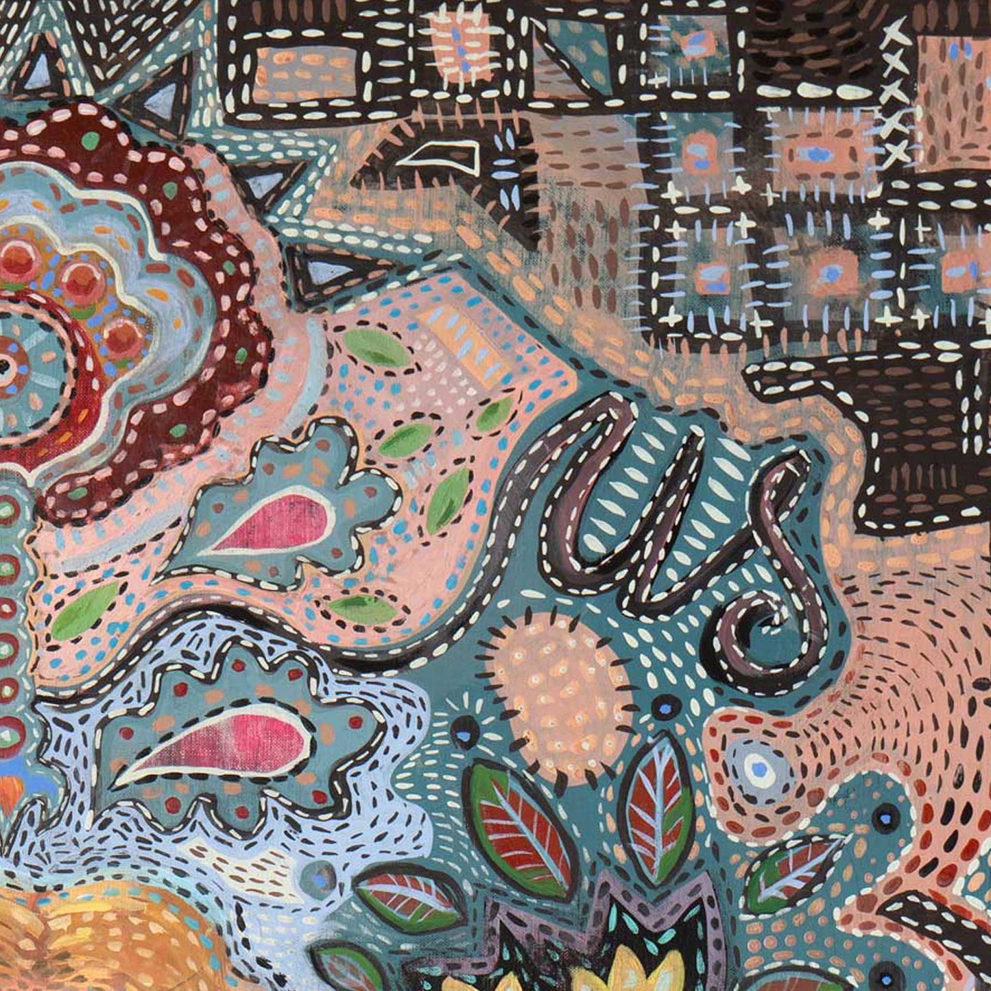 "Meditation Embroidery no 2" - Premium poster