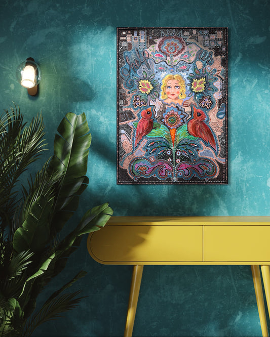 "Meditation Embroidery no 2" - Premium poster